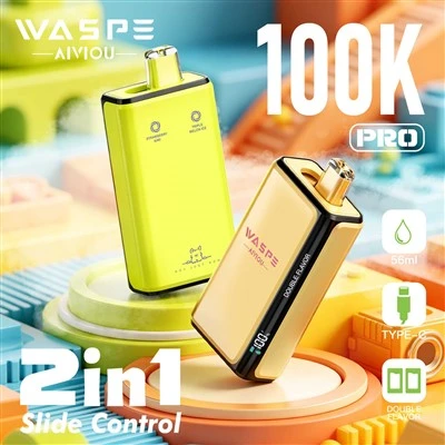 WASPE Blas Dúbailte 100K Pro PUFFS Vape